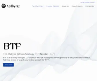 Valkyrie-Funds.com(Digital Asset Exchange Traded Funds (ETFs)) Screenshot