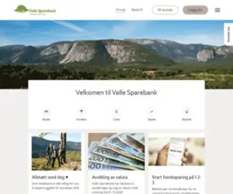 Valle-Sparebank.no(Valle Sparebank) Screenshot