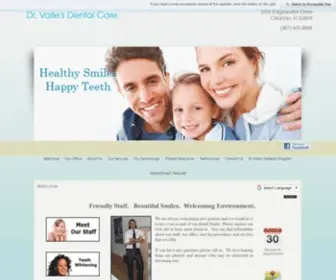 Valledmd.com(Orlando, FL Dentist) Screenshot