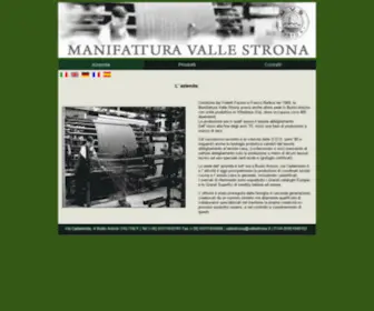 Vallestrona.it(Manifattura Valle Strona) Screenshot