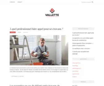 Vallette.fr(Magazine immobilier et maison) Screenshot