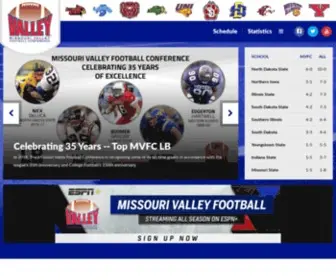 Valley-Football.org(Missouri Valley Football Conference) Screenshot