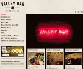 Valleybarphx.com(Upcoming Shows) Screenshot
