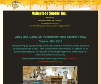 Valleybeesupply.com(Valley Bee Supply) Screenshot