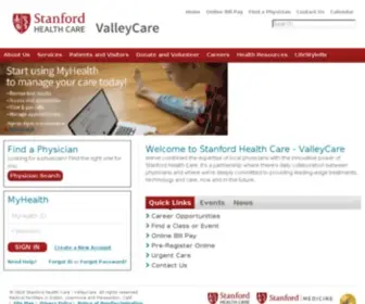 Valleycare.com(Stanford Health Care) Screenshot