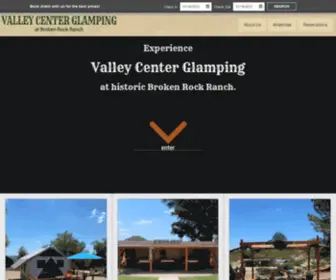 Valleycenterglamping.com Screenshot