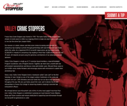 Valleycrimestoppers.org(Valley Crime Stoppers) Screenshot