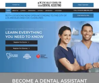 Valleydentalassisting.com(The Valley School For Dental Assisting) Screenshot