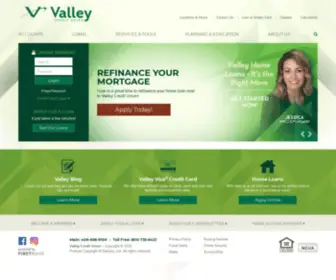 Valleyfcu.com(Being a part of valley credit union is really more like being a part of a close) Screenshot