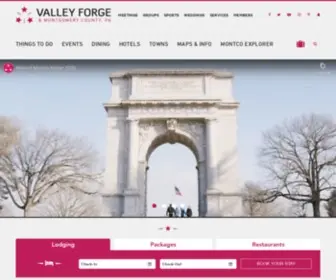 Valleyforge.org(Book Your Stay in Montgomery County) Screenshot