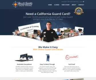 Valleyguardonline.com(Online Guard Card Classes) Screenshot