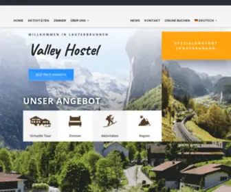 Valleyhostel.ch(Hostel Lauterbrunnen) Screenshot