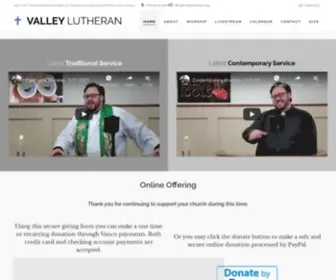 Valleylutheran.org(Connecting People to Christ) Screenshot