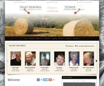 Valleymemorialfc.com(Valley Memorial & Horber Funeral Chapel) Screenshot