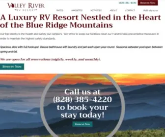 Valleyriverrv.com(Valley River RV Resort) Screenshot