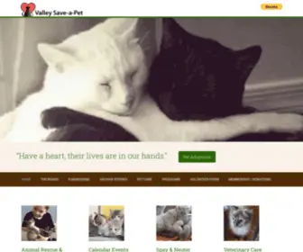 Valleysaveapet.org(The Leading Valley Save a Pet Site on the Net) Screenshot