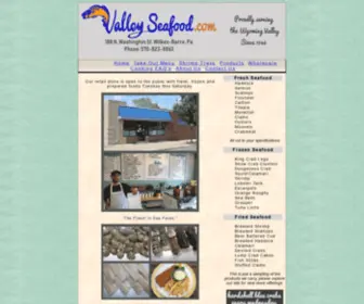 Valleyseafood.com(Valley Seafoods Inc) Screenshot