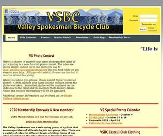 Valleyspokesmen.org(Valley Spokesmen Bicycle Club) Screenshot