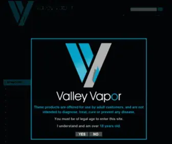 Valleyvapor.com(Electronic Cigarette kits) Screenshot