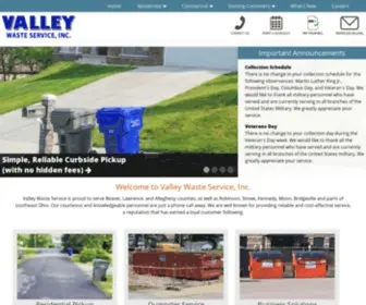 Valleywasteservice.com(Valley Garbage and Recycling Services) Screenshot