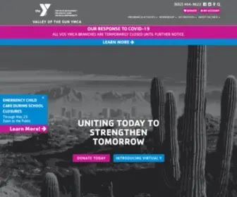 Valleyymca.org(The Valley of the Sun YMCA) Screenshot