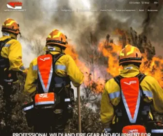 Vallfirest.com(Equipos profesionales para bomberos forestales) Screenshot