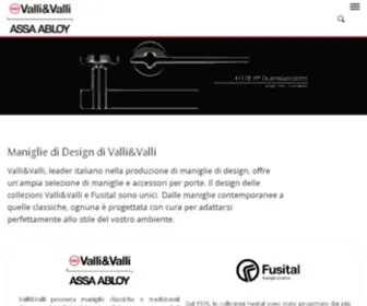 Vallievalli.com(Leader italiano nella produzione di maniglie. Fusital) Screenshot