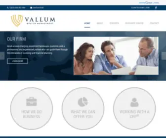 Vallumwealth.com(Vallum Wealth Management) Screenshot