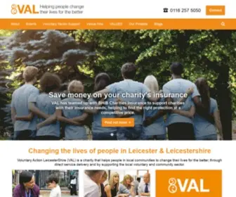 Valonline.org.uk(Voluntary Action LeicesterShire (VAL)) Screenshot