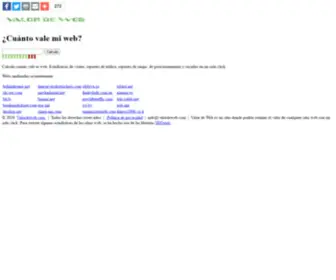 Valordeweb.com(Valor de web) Screenshot