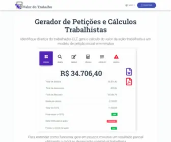 Valordotrabalho.com.br(Valordotrabalho) Screenshot