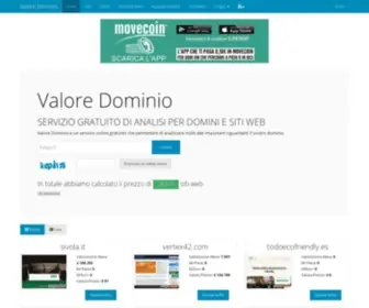 Valoredominio.com(Valore Dominio) Screenshot
