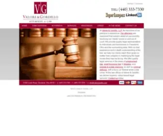 Valoregordillo.com(Wegman Hessler Valore Law Firm Cleveland) Screenshot