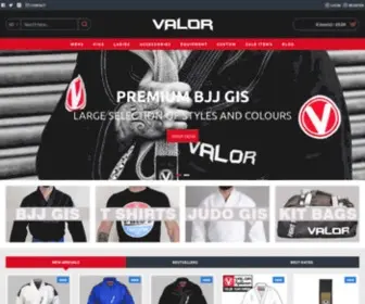 Valorfightwear.com(Valor Fightwear) Screenshot