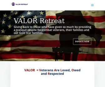 Valorretreat.org(VALOR Retreat) Screenshot