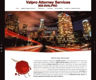 Valproattorneyservices.com(Sacramento Process Server) Screenshot