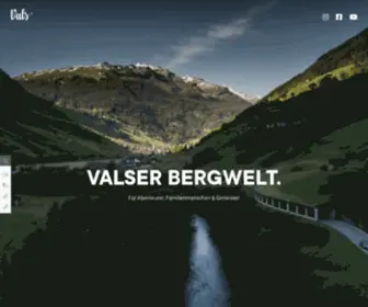 Vals3000.ch(Visit Vals Gemeinde Vals Surselva Graubünden Schweiz) Screenshot
