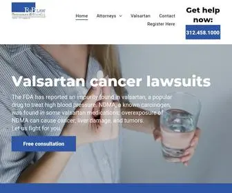 Valsartancancerlawsuit.com(Valsartan Lawsuit) Screenshot