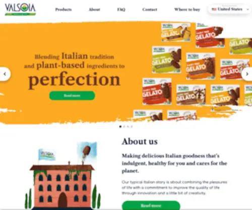 Valsoia.com(Homepage) Screenshot