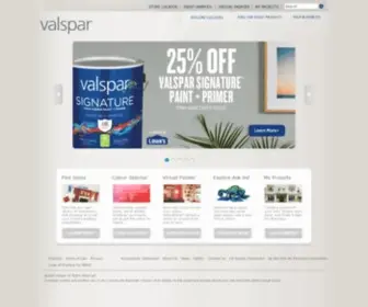 Valsparpaint.ca(The Valspar Corporation) Screenshot