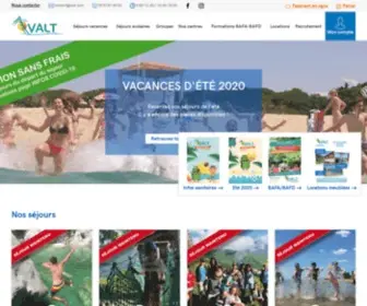 Valt.com(Séjours Vacances enfants et jeunes) Screenshot