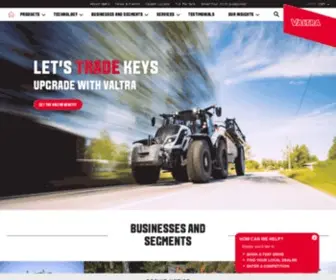 Valtra.com(Valtra tractors combine versatile features and innovative technology into outstanding comfort) Screenshot
