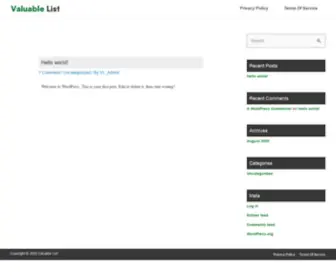 Valuablelist.com(Discover which) Screenshot