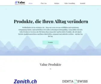 Value-Products.ch(Wohlbefinden ist ein wichtiges Gut) Screenshot