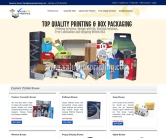 Valueboxprinting.com(Custom Printed Boxes) Screenshot