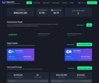 Valuedefi.io(The Value DeFi protocol) Screenshot