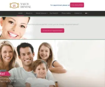 Valuedental.com(Dental Clinic in Perth Amboy) Screenshot