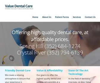 Valuedentalcare.com(Value dental) Screenshot