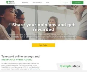 Valuedopinions.com.au(Voice an online opinion via paid online surveys Australia) Screenshot