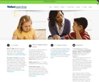 Valuelearning.co.uk(Our 11 Plus Tuition) Screenshot